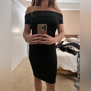 Black off the shoulder dress